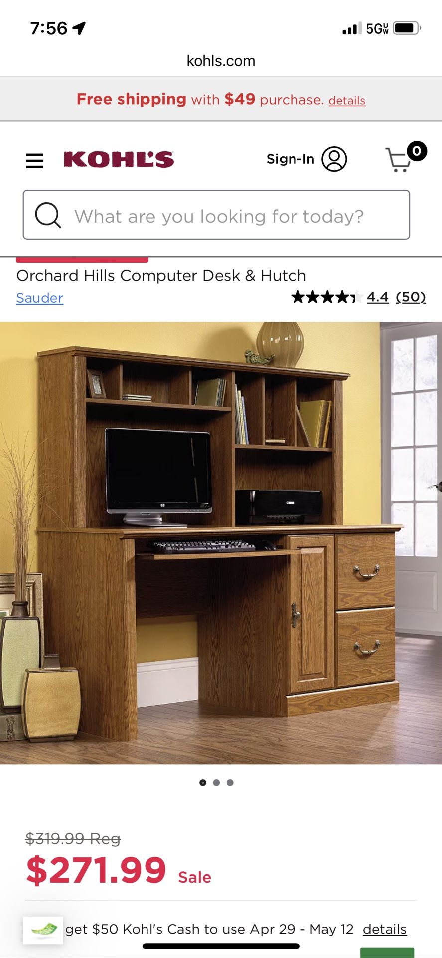 Orchard computer Desk And Hutch New