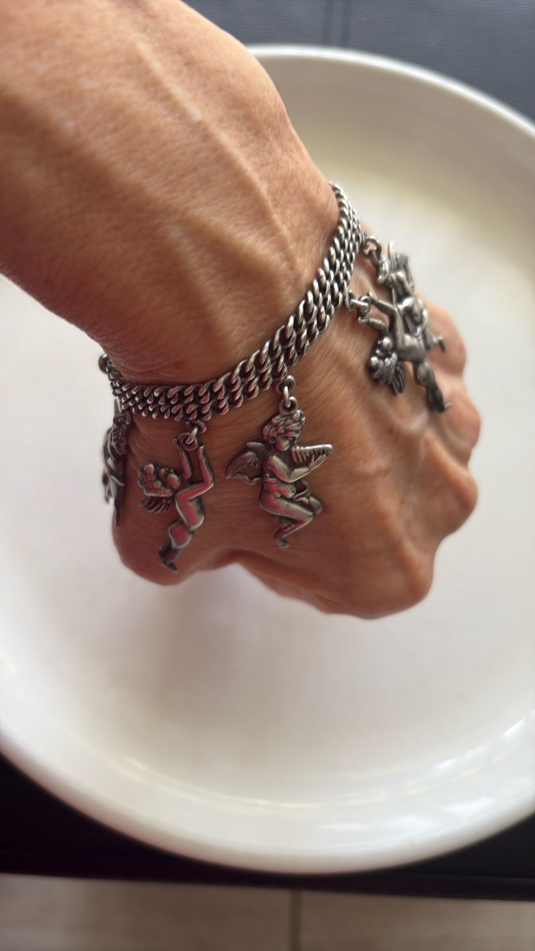 Margot De Taxco Rare Sterling Silver Angel Choir Bracelet