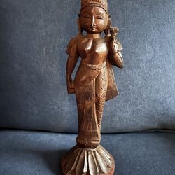 The “Graceful Goddess” Wood Sculpture Figurine Statue