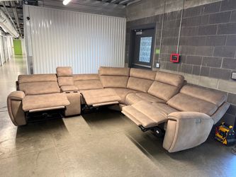 Brand New Costco Sectional Sofa Couch With Power Recliner And Power Headrest