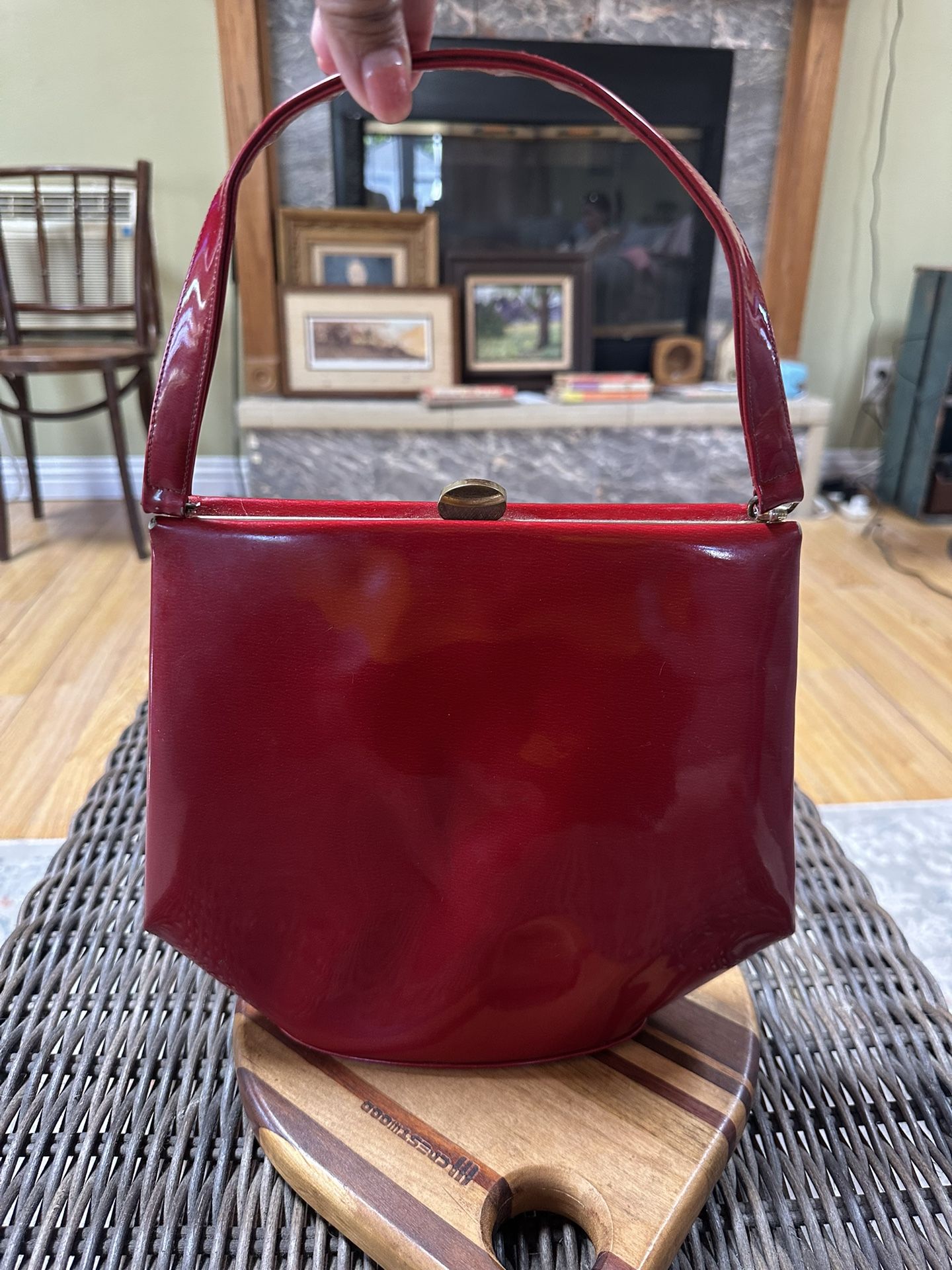 Vintage 1960’s Patent Leather Red Purse