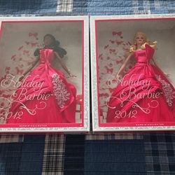 3 Holiday Barbies (2 2012, 1 2013)