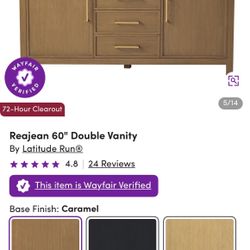 Reajean 60” Double Vanity