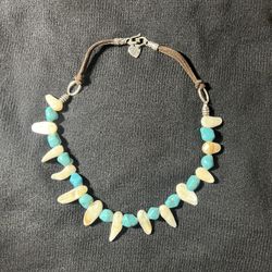 Turquoise And Freshwater Pearl Necklace 