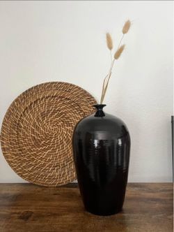Black Ceramic Vase
