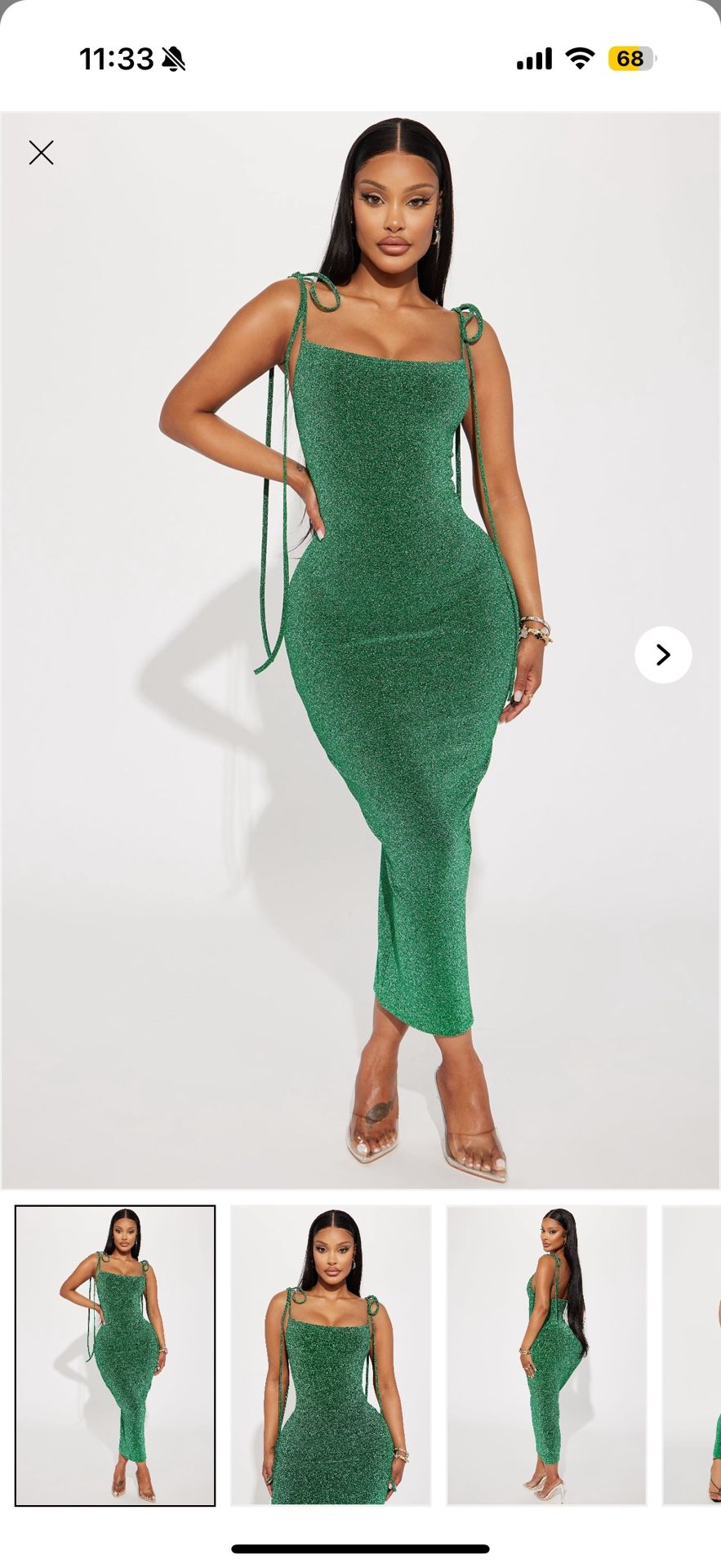Green Glitter Dress 