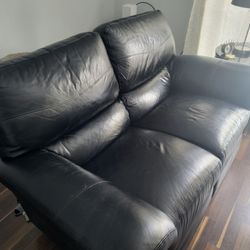 Black Leather Couch Recliner