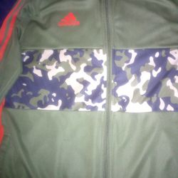 Men's Forest Green And Camouflage Light Jacket