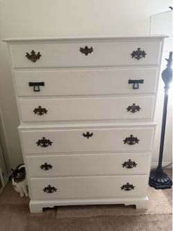 White Tallboy Dresser