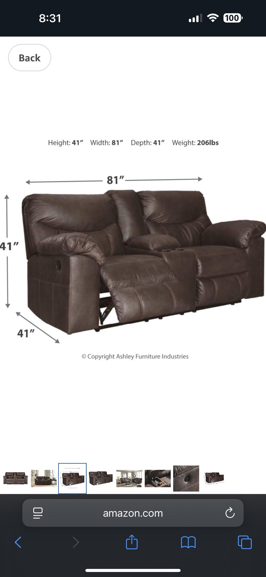 Duel Recliner Couch