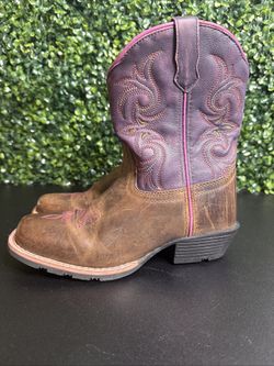 Dan Post size 3 youth D Majesty Leather Square Toe Boots DPC2947