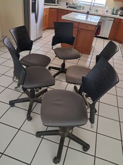 5 Office  Chairs 