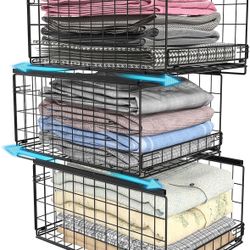 3-Tier Sliding Closet Organizers 