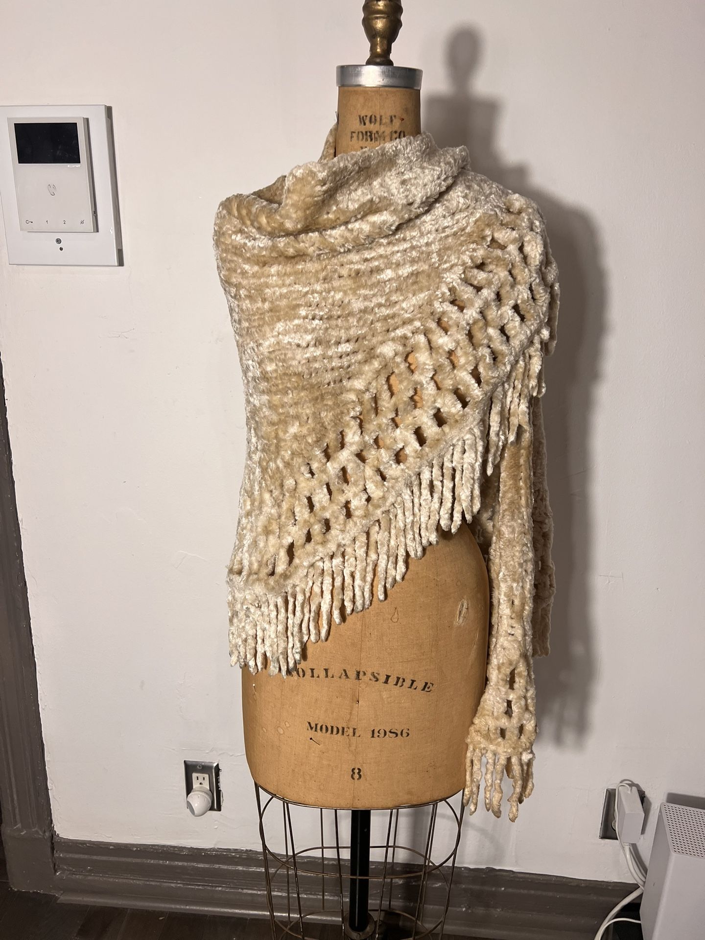 Vintage boho Crochet Shawl