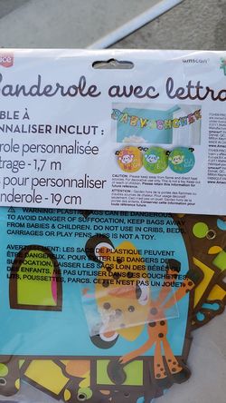 Baby boy or girl baby shower banner