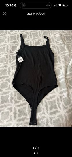 NET WOMENS BODYSUIT LARGE BLACK