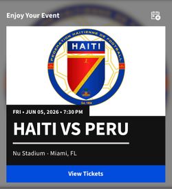 Haiti Friendly Ticket