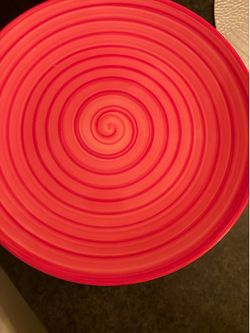 12 SWIRL hand painted plates made in Italy Hand painted  dinner plates