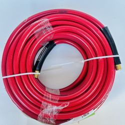  3/8’’ PVC Air Hose 50FT with 1/4’’ NPT Brass Fittings, 300PSI