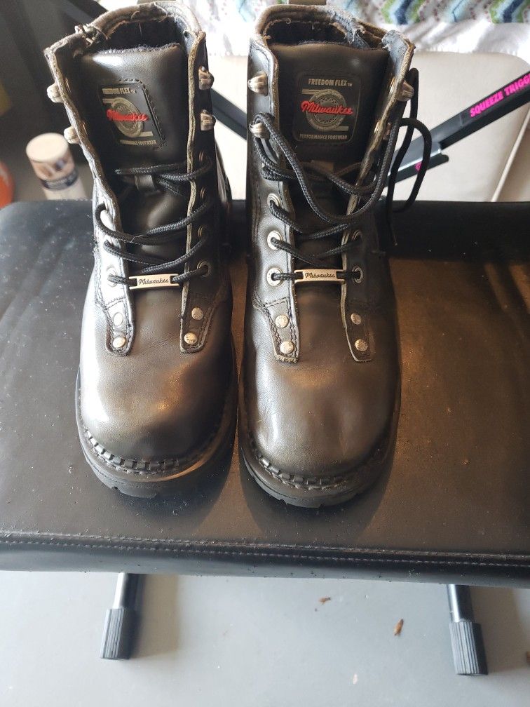 Milwaukee Brand Biker Boots