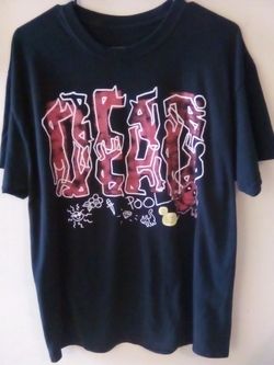 🔥ONLY $10!! GREAT COND VINTAGE LG BLK DEADPOOL 100 COTTON SHIRT