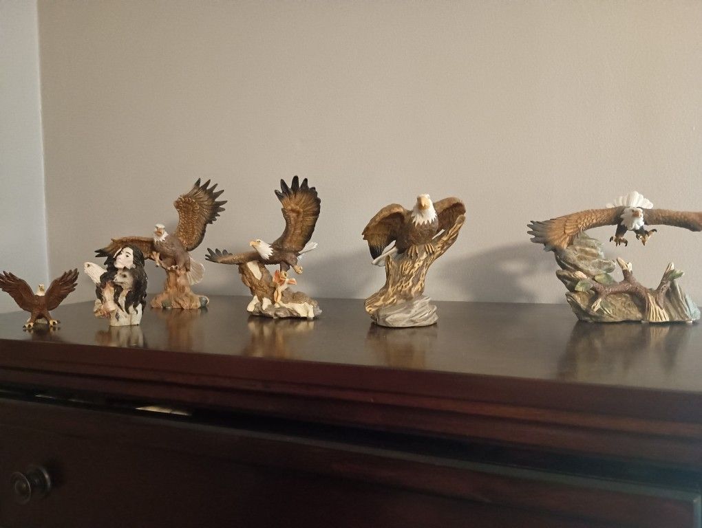 Porcelain Eagle Figurines
