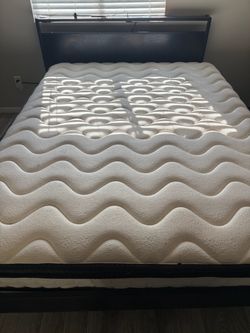 Queen bed with frame