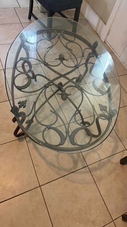Glass coffee table
