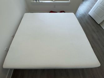 IKEA memory foam king mattress & platform bed frame