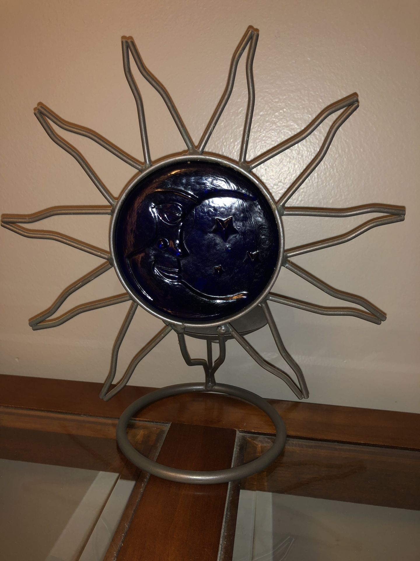 Decorative sun moon candle holder