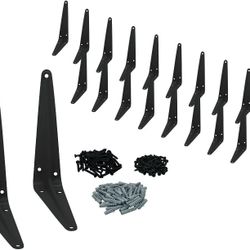 Nuk3y L Shape Heavy Duty 5” x 6” Black or White Shelf Bracket with Screws (20 Pack)