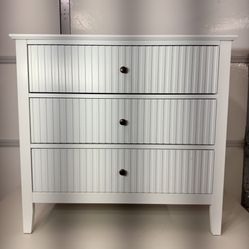 Royalcraft Large Dresser for Bedroom, Modern 3 Drawer Dresser with Silent Slide Drawers, White Chest