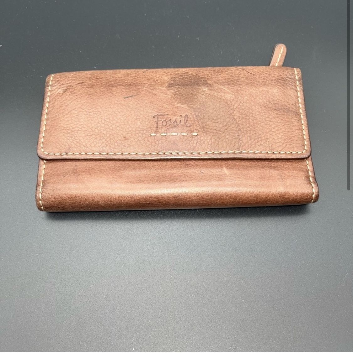 Brown Leather Fossil Wallet - used