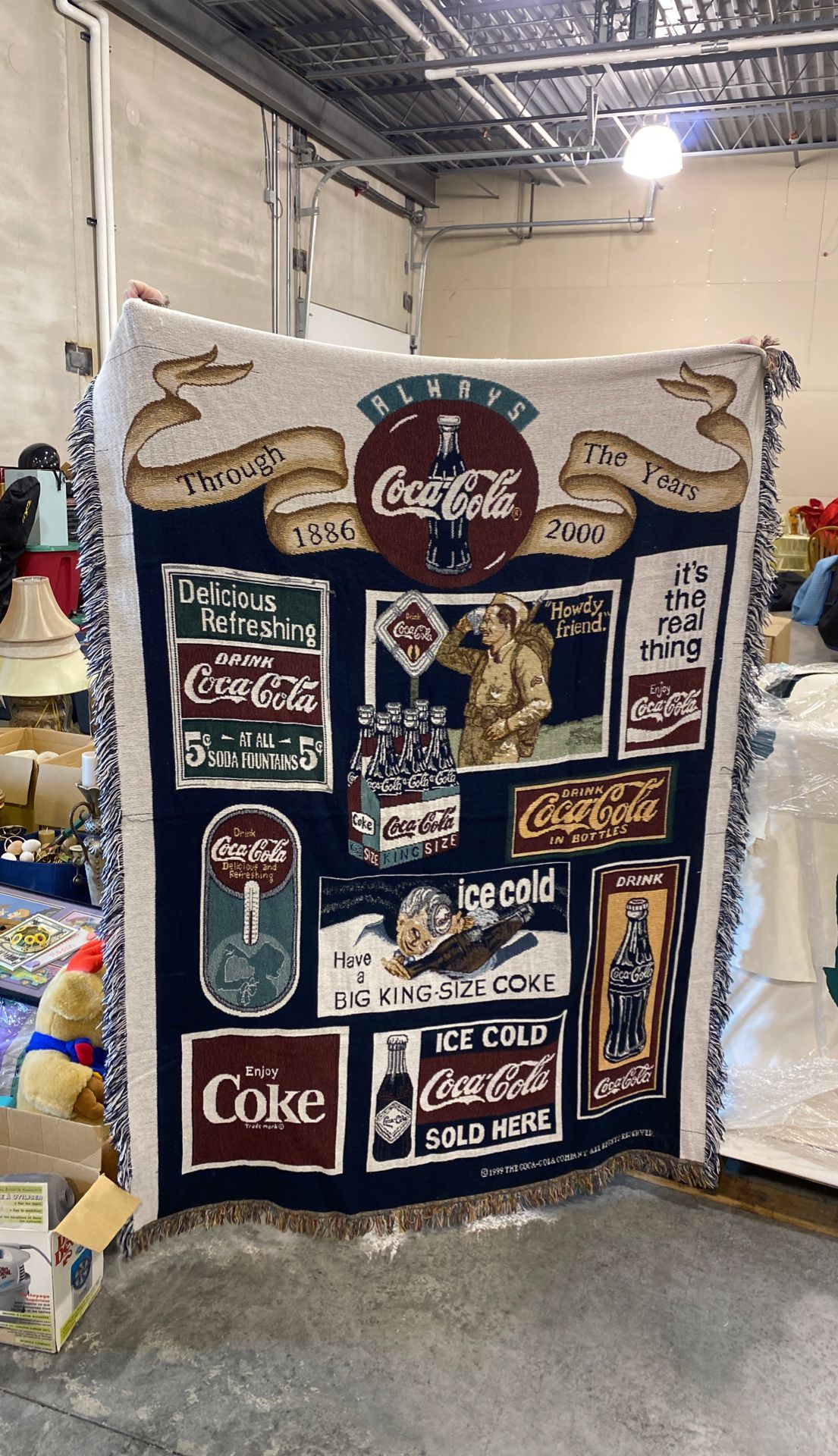 Coca Cola Throw Blanket 65” x 48”