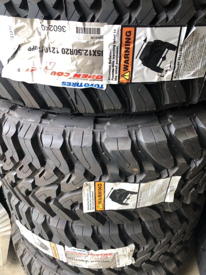 Brand New Toyo Open Country MT 35x12.50x20 Mud Tires