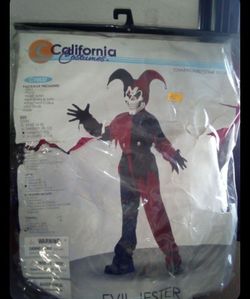 Evil jester Halloween costume