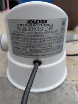 Used Above ground Flowclear Filter Pump