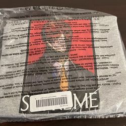 Genuine supreme American psycho tee heather grey brand new in bag medium