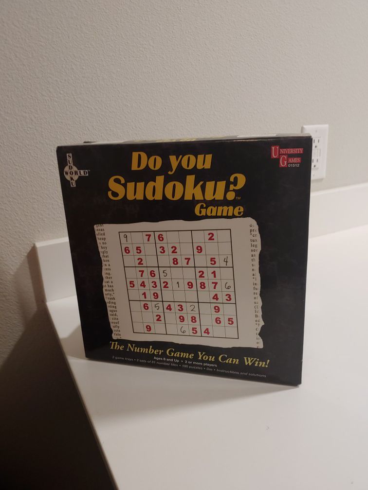 Sudoku board game. Never used.