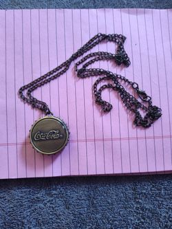 Coca Cola Bottle Cap Watch Necklace 