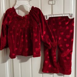 12 Month Velvet Heart Outfit 