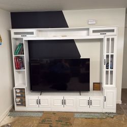 Beautiful White Entertainment Center
