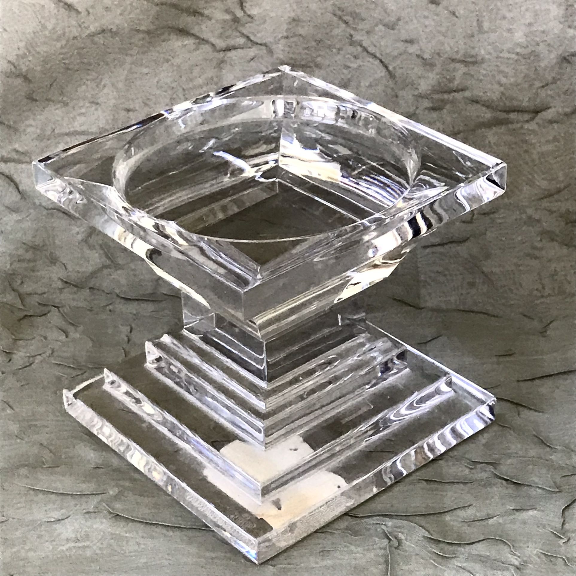 Vintage Waterford Crystal Metropolitan Candle Holder 3.5” Pillar Home Decor