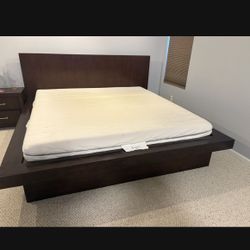 California king size platform bed and IKEA mattress