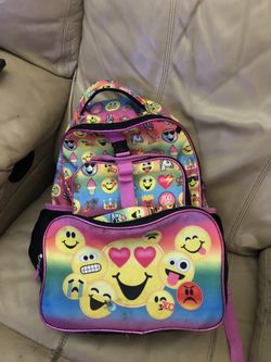 Emoji Backpack and lunch pail