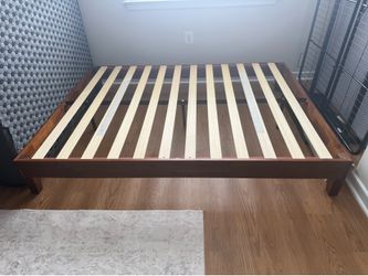Twin XL Bed Frame Brown Espresso Wood
