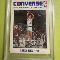 Larry Bird PSA Authentic Auto Converse  Card