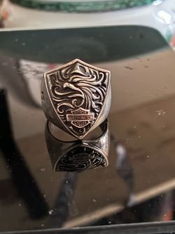 Sterling silver Harley Davidson ring
