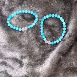 Blue Turquoise Beaded Bracelet 