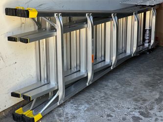 22 ft. Reach Aluminum Multi-Position Ladder w/ Project Bucket, Tool Hangers, 300 lbs. Load Capacity, Type 1A Duty Rating